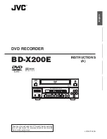 Preview for 1 page of JVC BD-X200E Instructions Manual