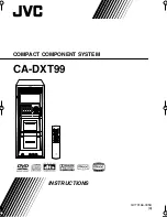 Предварительный просмотр 1 страницы JVC CA-DXT99 Instructions Manual