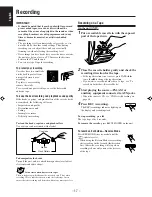 Предварительный просмотр 20 страницы JVC CA-FSL30 Instructions Manual