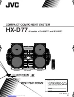 Предварительный просмотр 1 страницы JVC CA-HXD77 Instructions Manual