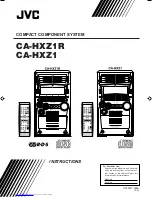 Предварительный просмотр 1 страницы JVC CA-HXZ1 Instructions Manual