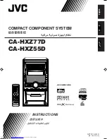 Предварительный просмотр 1 страницы JVC CA-HXZ55D Instructions Manual