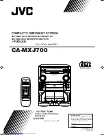 JVC CA-MXJ700 Instructions Manual предпросмотр