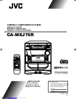 Предварительный просмотр 1 страницы JVC CA-MXJ75R Instructions Manual