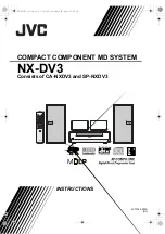 Предварительный просмотр 1 страницы JVC CA-NXDV3 Instructions Manual