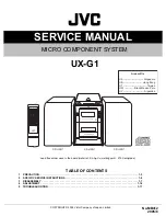 JVC CA-UXG1 Service Manual preview
