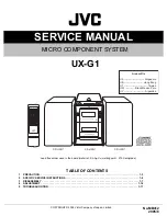 Preview for 1 page of JVC CA-UXG1 Service Manual