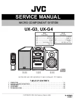 Предварительный просмотр 1 страницы JVC CA-UXG3 Service Manual