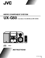 JVC CA-UXG50 Instructions Manual предпросмотр