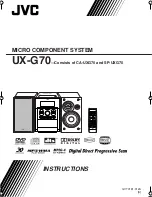 Preview for 1 page of JVC CA-UXG70 Instructions Manual