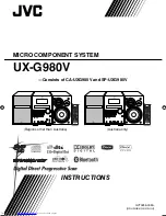 Предварительный просмотр 1 страницы JVC CA-UXG980V Instructions Manual