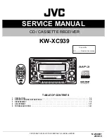 Предварительный просмотр 1 страницы JVC CD/Cassette Receiver KW-XC939 Service Manual