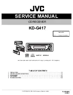 JVC CD Receiver KD-G417 Service Manual preview