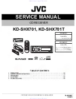 JVC CD Receiver KD-SHX701 Service Manual preview