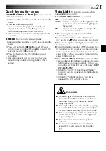 Предварительный просмотр 21 страницы JVC COMPACT GR-SXM735 Instructions Manual