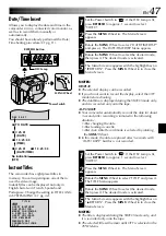 Предварительный просмотр 47 страницы JVC COMPACT GR-SXM735 Instructions Manual