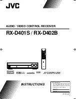 Предварительный просмотр 1 страницы JVC D402B - AV Receiver Instructions Manual