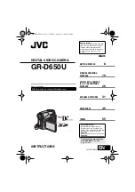 JVC D650US - GR Camcorder - 1.33 MP Instructions Manual preview