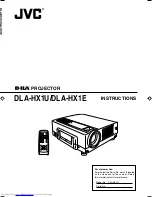 JVC DLA-HX1U - D-ila Home Theater Projector Instructions Manual preview