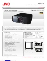 JVC DLA-X30 Specification Sheet preview