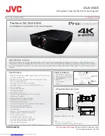 JVC DLA-X55R Specifications preview