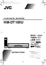 JVC DT100U - HMDT100 Digital VHS Recorder Instructions Manual preview