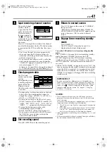 Preview for 41 page of JVC DT100U - HMDT100 Digital VHS Recorder Instructions Manual