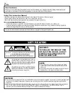 Предварительный просмотр 2 страницы JVC DVL120U - MiniDV Digital CyberCam Video Camera Instructions Manual