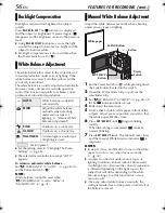 Предварительный просмотр 56 страницы JVC DVP7U - Digital Camcorder w/ 1.02 Megapixel CCD Instructions Manual