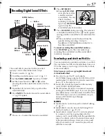 Предварительный просмотр 57 страницы JVC DVP7U - Digital Camcorder w/ 1.02 Megapixel CCD Instructions Manual