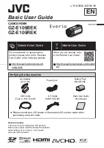 JVC Everio GZ-E105BEK Basic User'S Manual preview