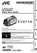 Preview for 1 page of JVC Everio GZ-HM340U Basic User'S Manual