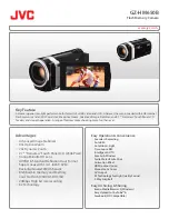 JVC EVERIO GZ-HM650BUS Specification Sheet preview