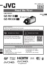 Preview for 1 page of JVC Everio GZ-R318 Instruction Manual