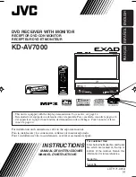 Предварительный просмотр 1 страницы JVC EXAD KD-AV7000 Instructions Manual