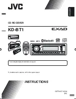 Предварительный просмотр 1 страницы JVC EXAD KD-BT1 Instructions Manual