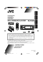 Предварительный просмотр 1 страницы JVC EXAD KD-LHX501 Instructions Manual