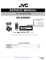 Предварительный просмотр 1 страницы JVC EXAD KD-SHX851 Service Manual