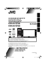 JVC EXAD KW-AVX700 Instruction Manual предпросмотр