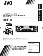 Предварительный просмотр 1 страницы JVC F190 - KS Radio / Cassette Player Instructions Manual