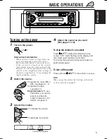 Предварительный просмотр 5 страницы JVC F190 - KS Radio / Cassette Player Instructions Manual