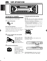 Предварительный просмотр 10 страницы JVC F190 - KS Radio / Cassette Player Instructions Manual