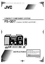 Предварительный просмотр 1 страницы JVC FS-GS7 Instructions Manual