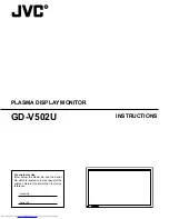 Preview for 1 page of JVC GD-V502U - Plasma Display Monitor Instructions Manual