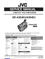 Preview for 1 page of JVC GR-AX640U Service Manual