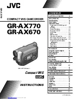 JVC GR-AX670 Instructions Manual preview