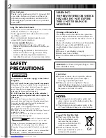 Preview for 2 page of JVC GR-AX670 Instructions Manual