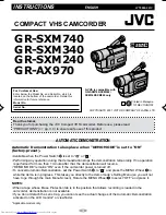 Предварительный просмотр 1 страницы JVC GR-AX970 Instructions Manual