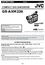 JVC GR-AXM236 Instructions Manual preview