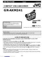 JVC GR-AXM241 Instructions Manual предпросмотр